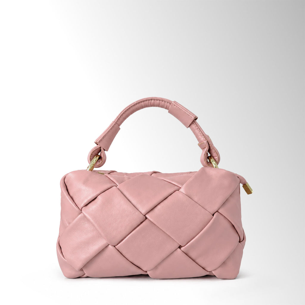 Borsa Trecy a intreccio - Cipria