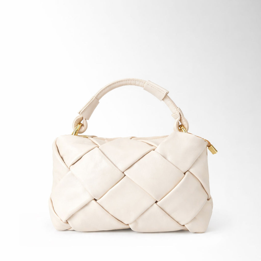Borsa Trecy a intreccio - Latte