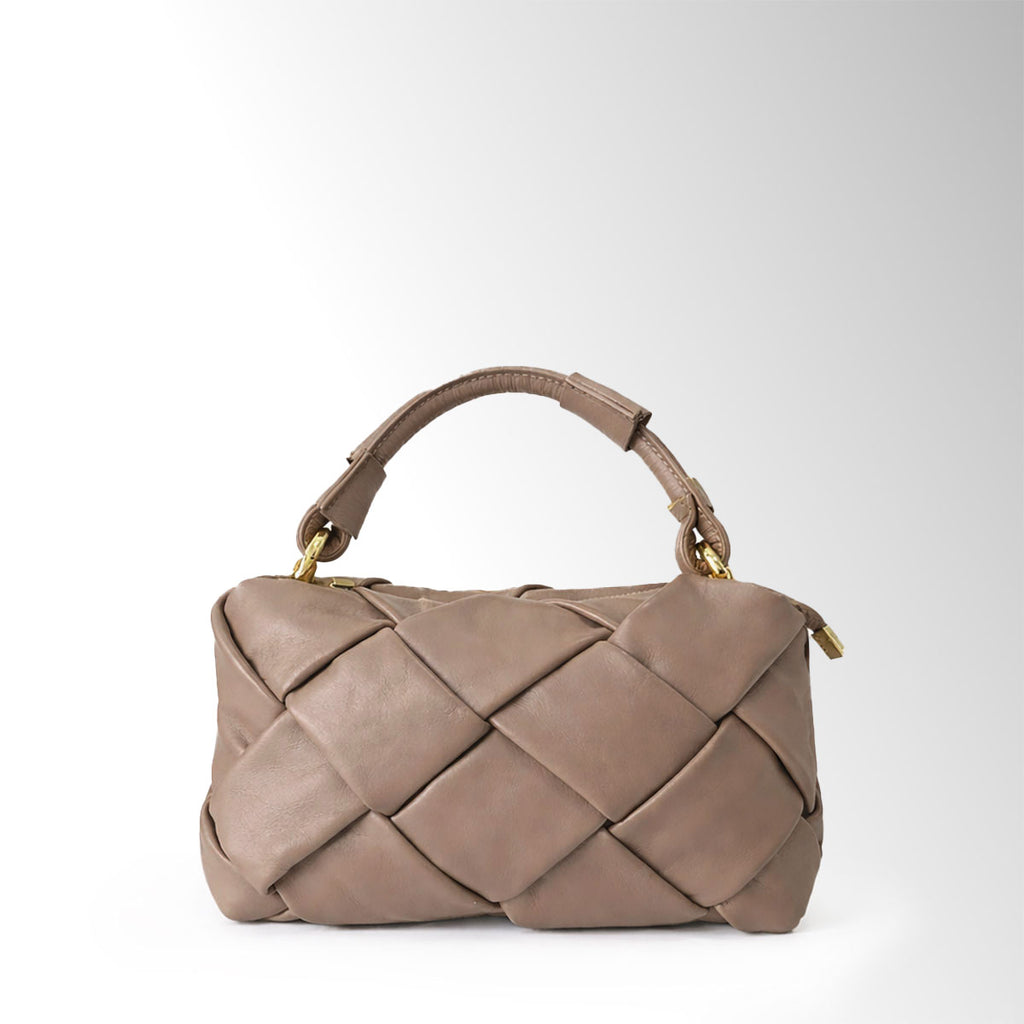 Borsa Trecy a intreccio - Taupe