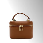 Borsa Beauty Bag - Cuoio Scuro